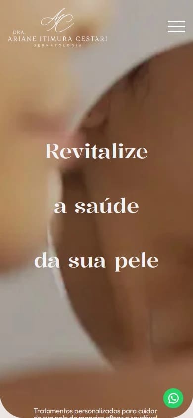 Captura real da Home de Ariane Cestari no celular.