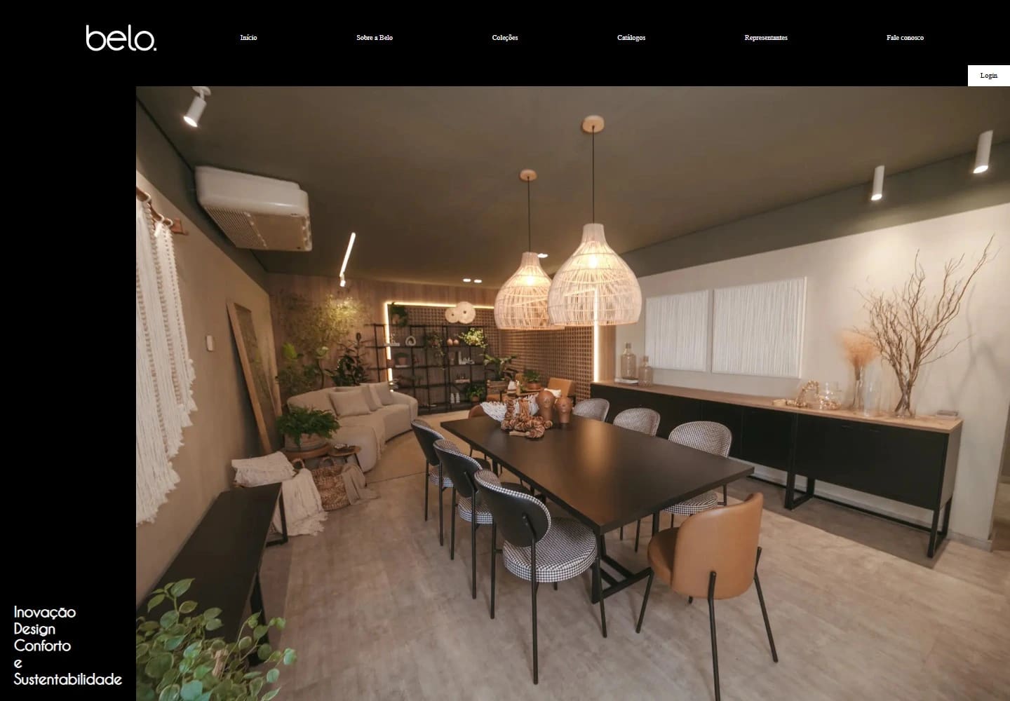 Captura real da Home de Móveis Belo no desktop.