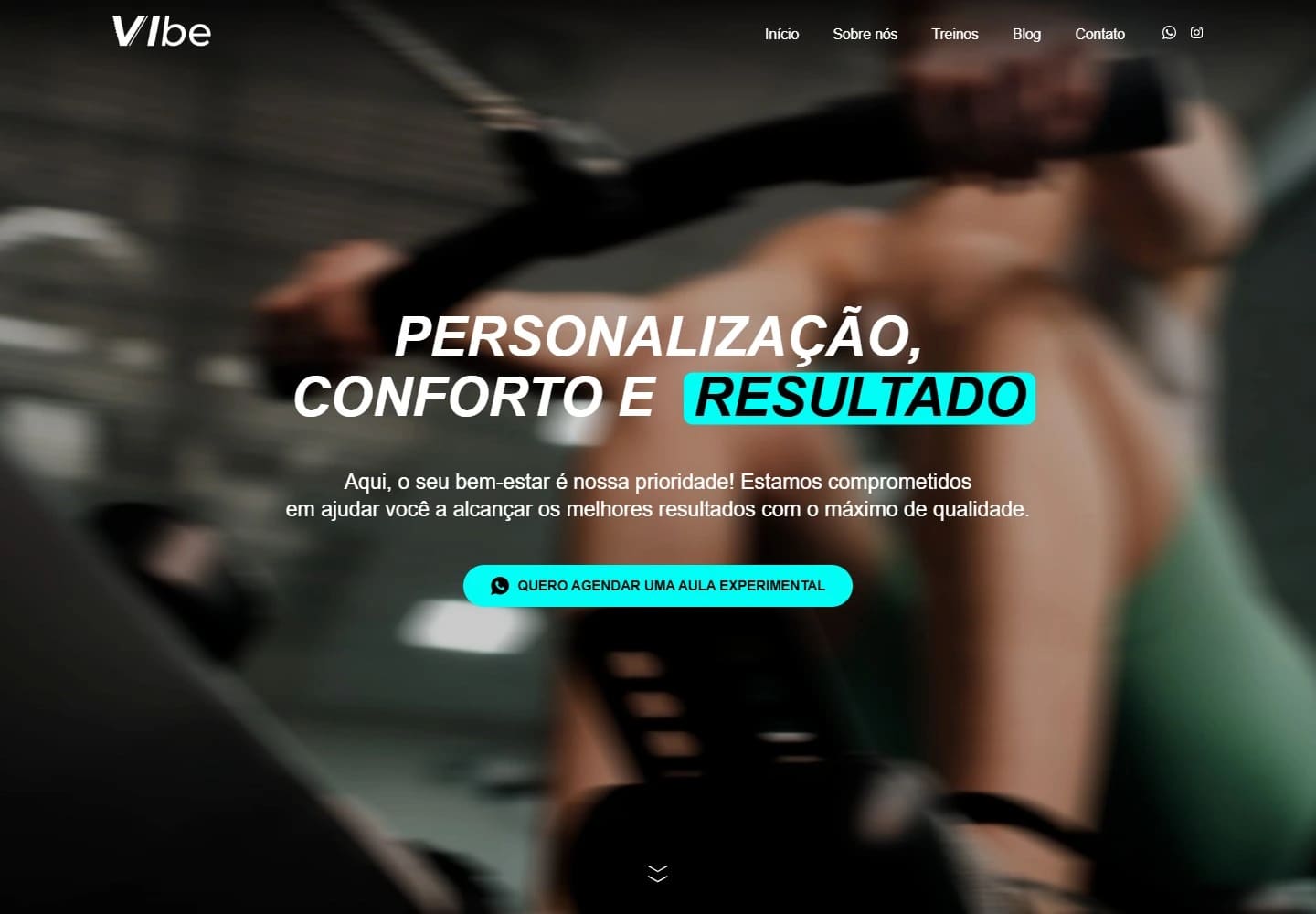 Captura real da Home de Vibe Sports no desktop.