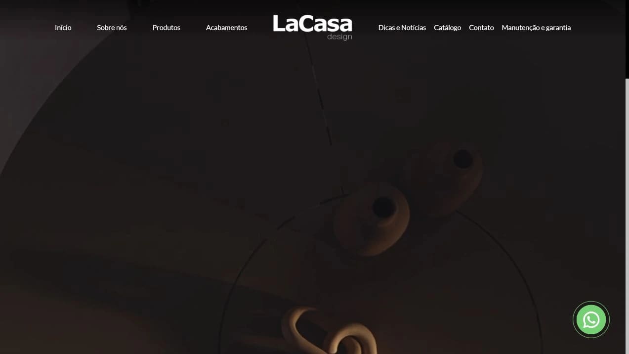 Captura real da Home de La Casa Design no desktop.